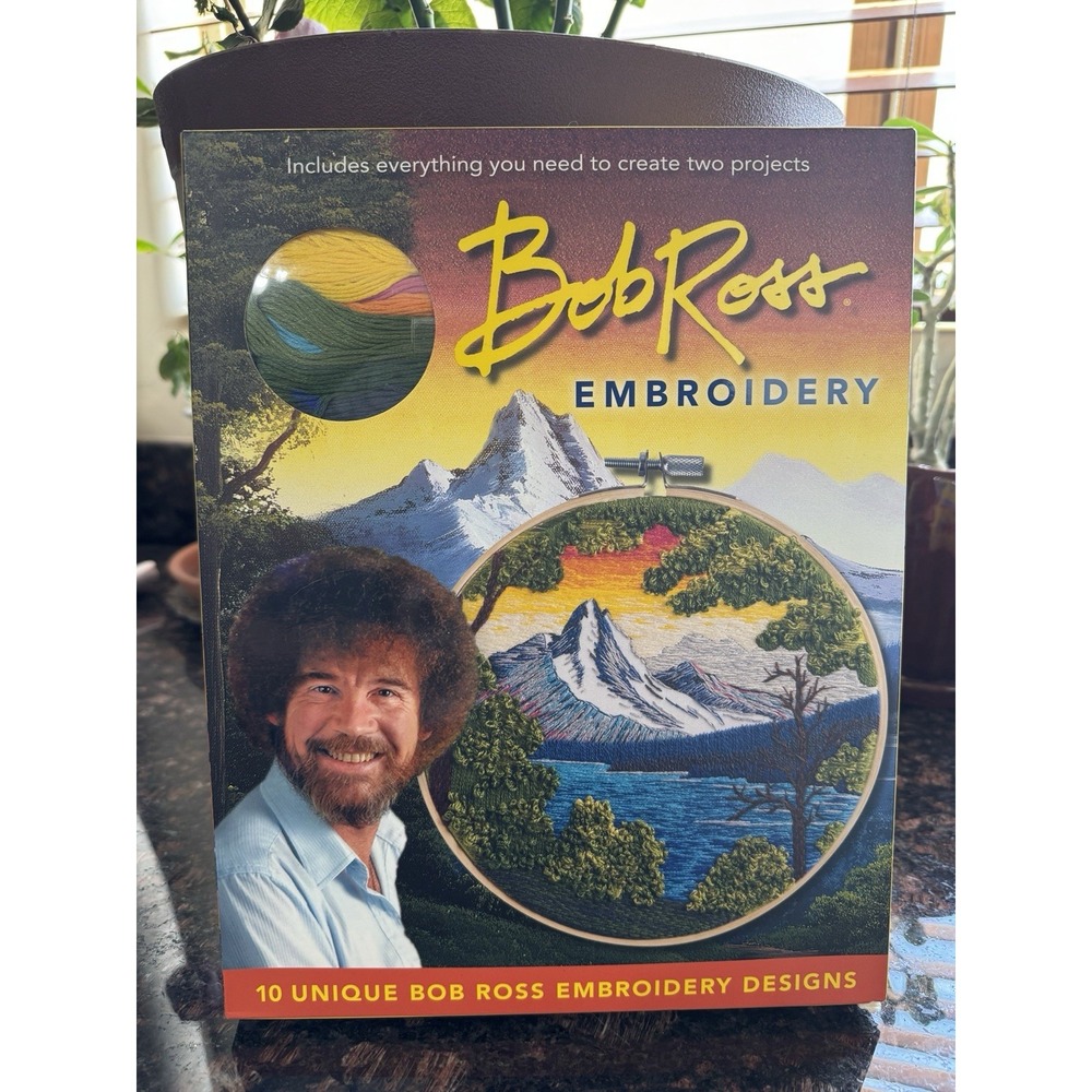Bob Ross Embroidery Craft Kit & Book by Deborah Wilding 9781645175391 NEW